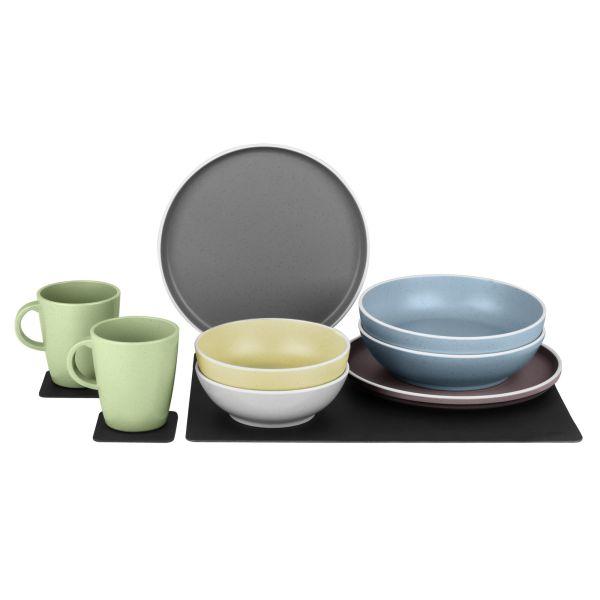 Brunner Silwy Geschirrset Dolomit magnetisch blau